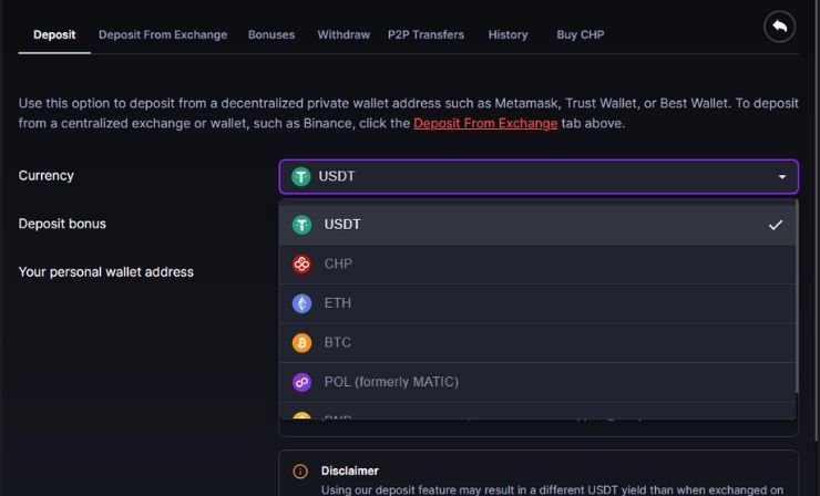 payment methods on CoinPoker