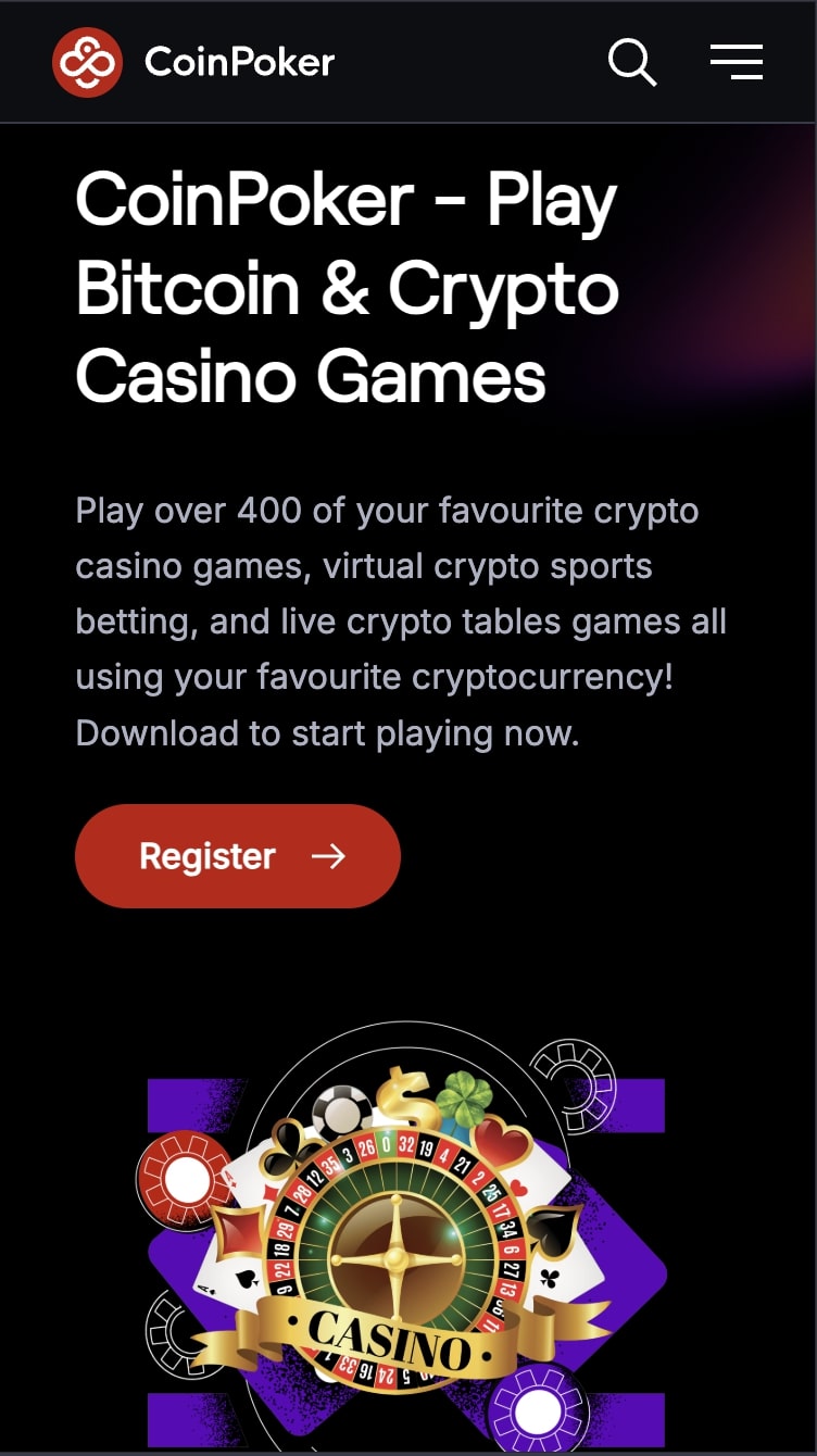 CoinPoker – Best Poker Crypto Site With Casino Games And Sportsbetting