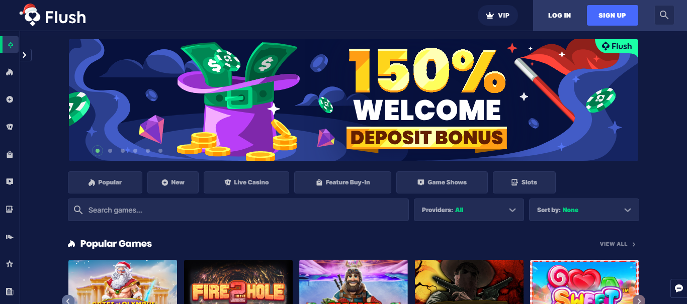 flush casino homepage