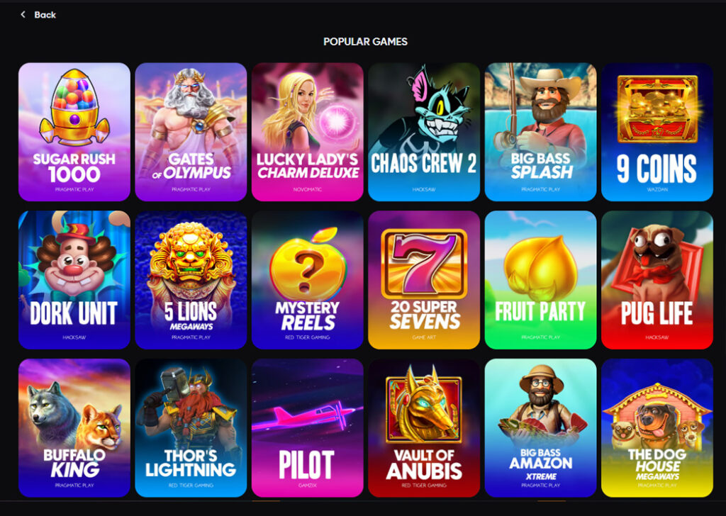 Popular games on Golden Panda