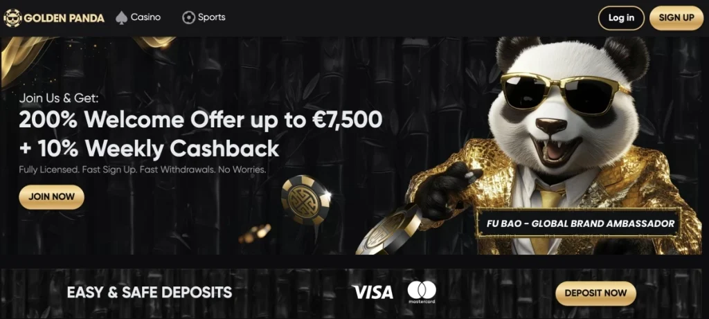 golden panda uued online kasiinod