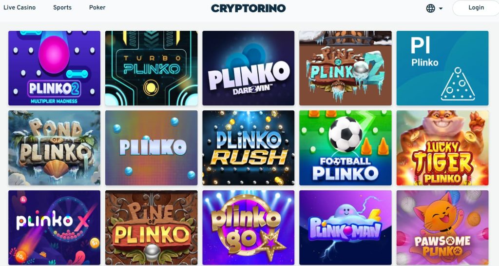 Plinko na Cryptorino