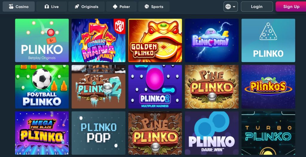 Plinko na Betplay