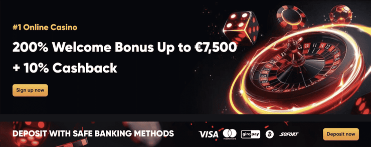 instant casino homepage dispaying their credit card payment methods