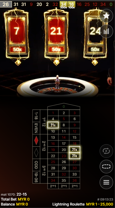 lightning roulette mobile
