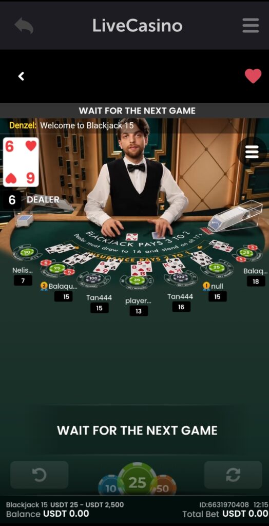 Online live blackjack in action with dealer