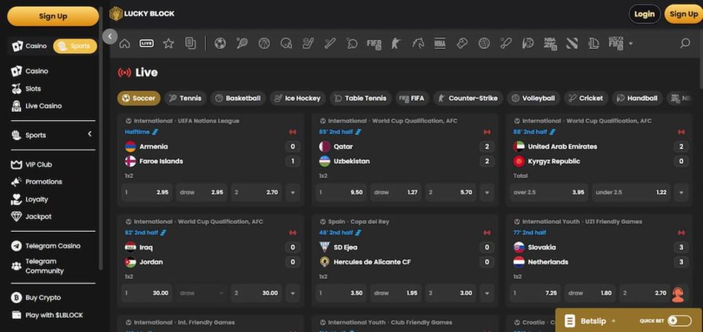 lucky-block-betting-site bookmaker zonder Cruks