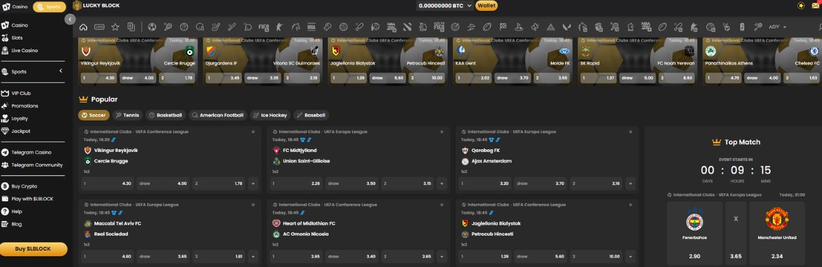 lucky block sports betting site