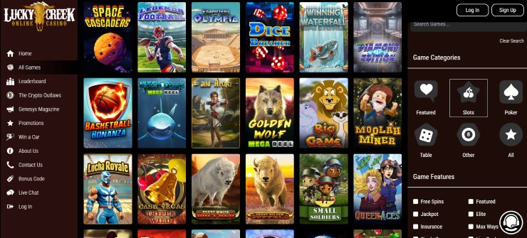 Lucky Creek slots library