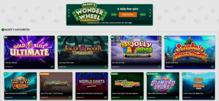 PaddyPower homepage