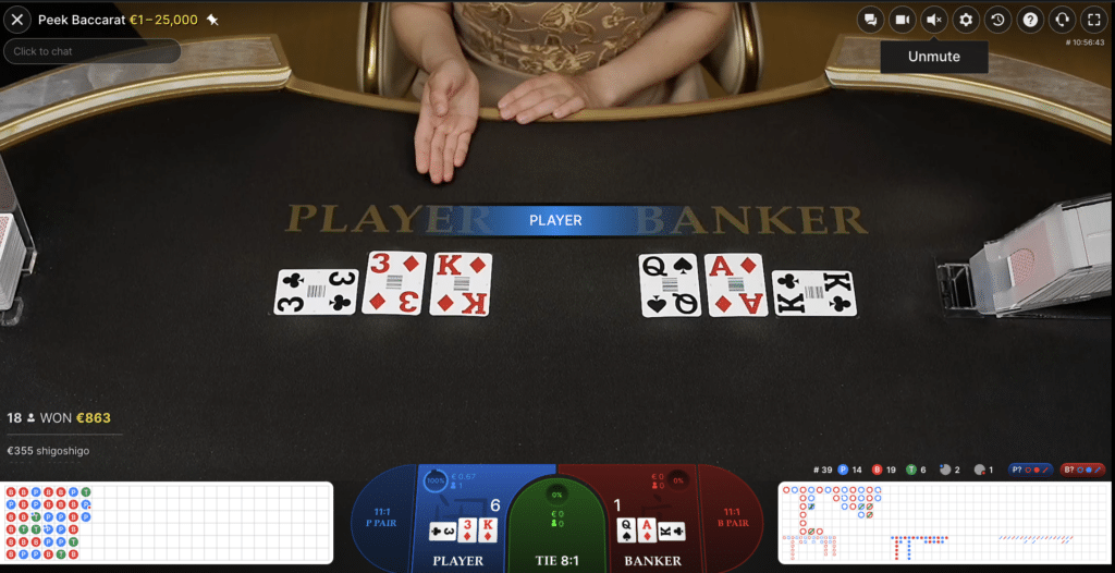 online baccarat AU