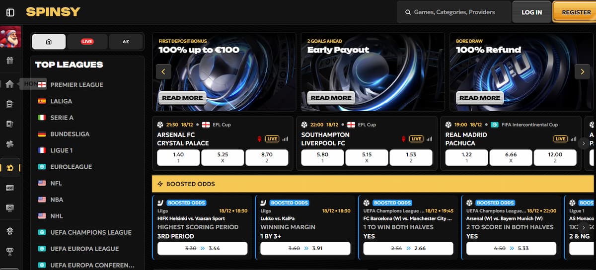 spinsy homepage