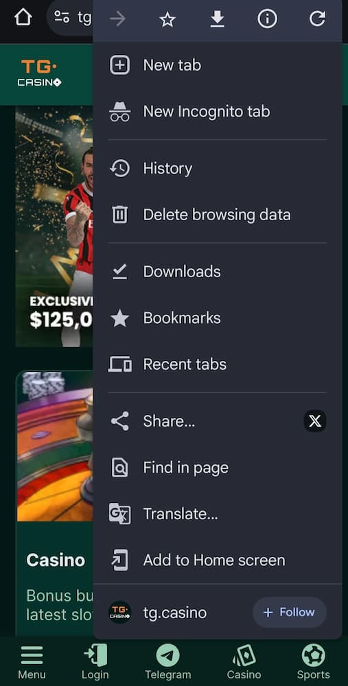 You can save slot apps or casino shortcuts on your Android mobile device by clicking on 'Add to Home Screen' button in the Menu.