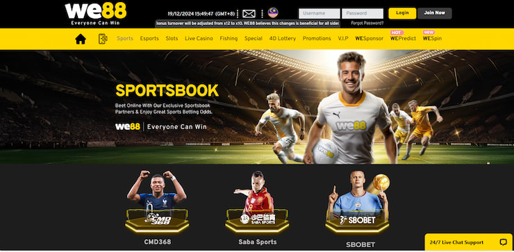 we88 sports homepage