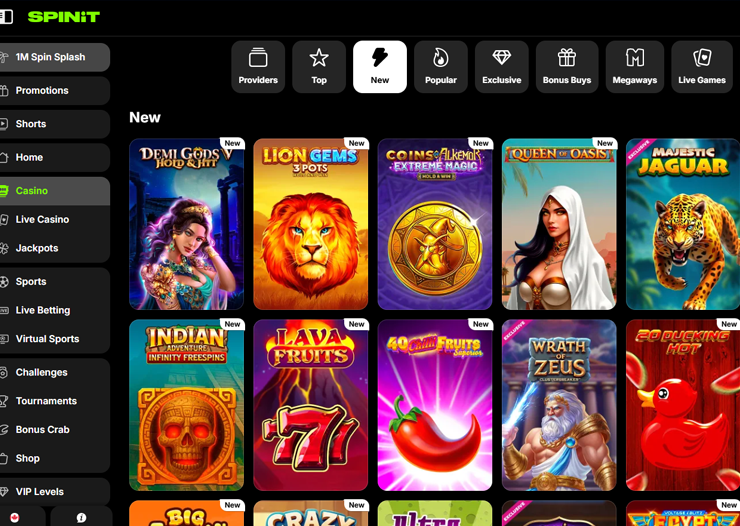 new canada casino games on spinit