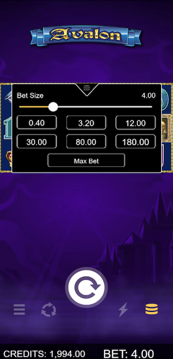 Avalon Slot Title Screen
