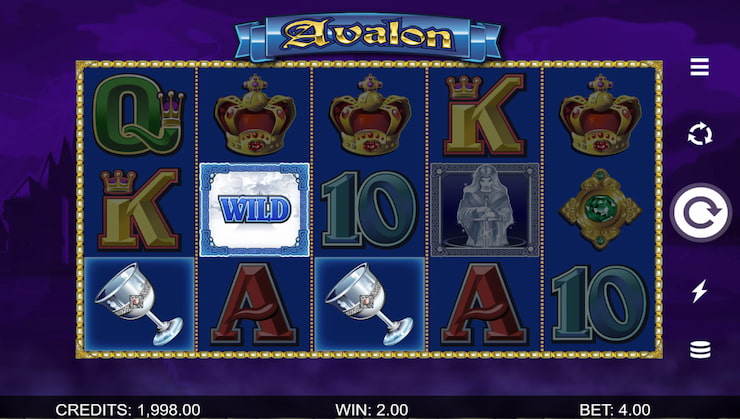Avalon Slot Game Screen Desktop