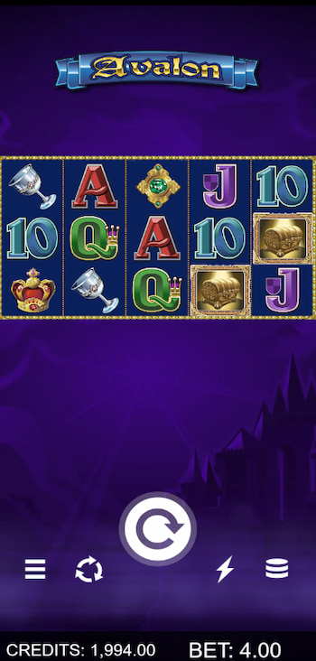 Avalon Slot Game Screen Mobile