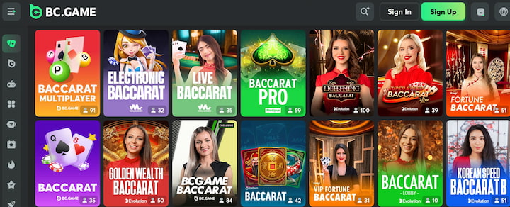 bc casino baccarat games