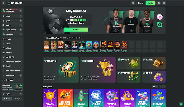 A snapshot of what the BC.Game metaverse casino looks like