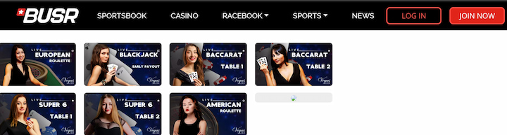 busr baccarat games