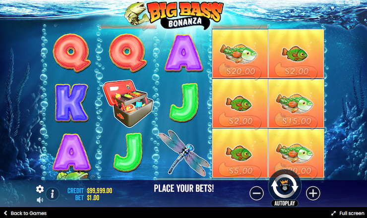 Big Bass Bonanza Slot Game Screen Desktop