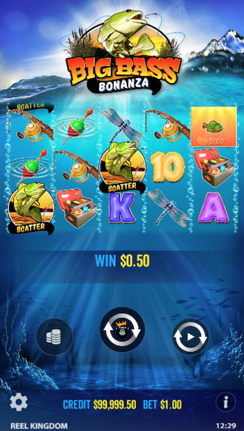 Big Bass Bonanza Slots Game Screen Mobile