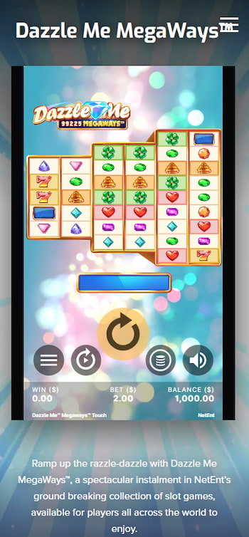 Dazzle Me Megaways Slot Game Screen Mobile