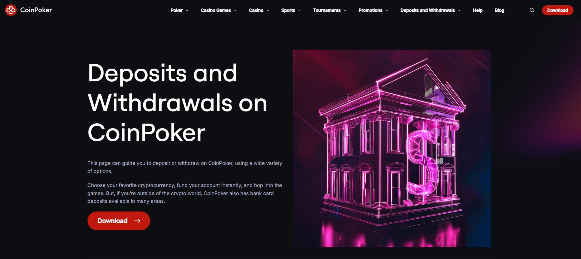 Step 3: Fund Your CoinPoker Wallet With PEPE Coin