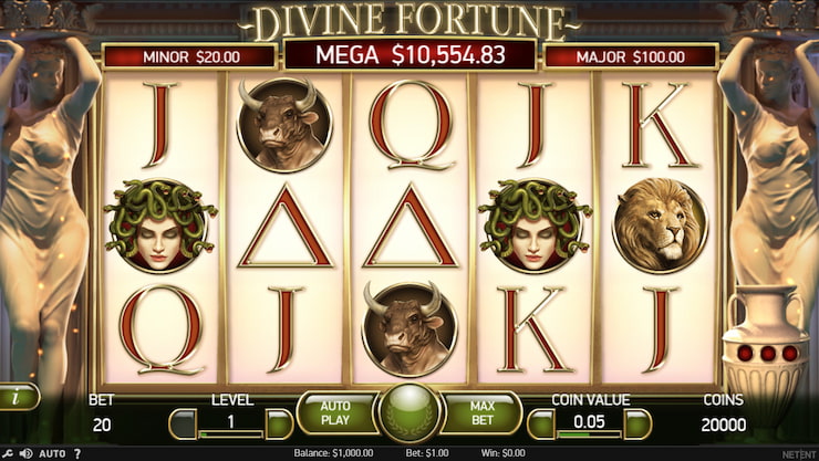 Divine Fortune Slot Game Screen Desktop