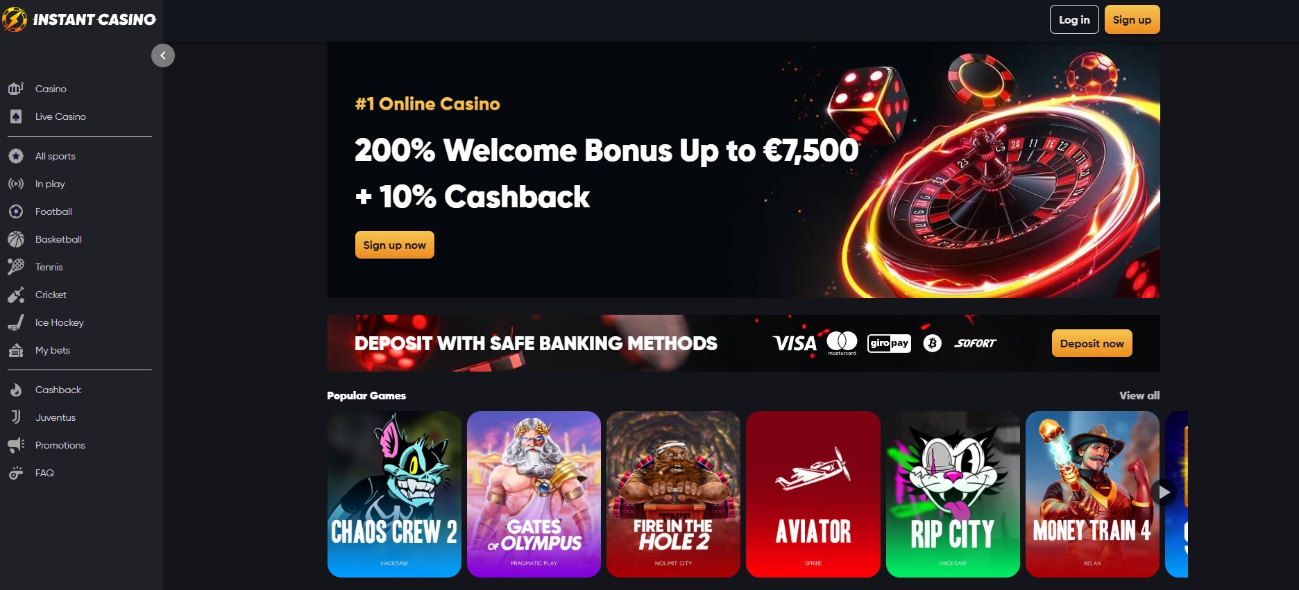 Instant Casino - pepe casinos