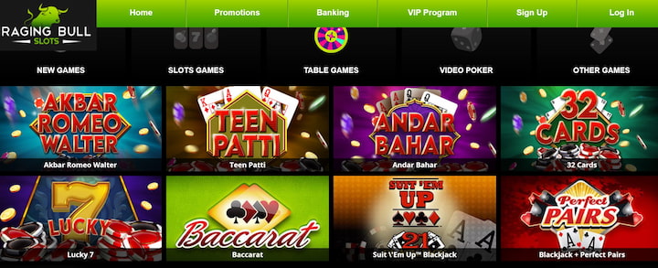 raging bull baccarat games