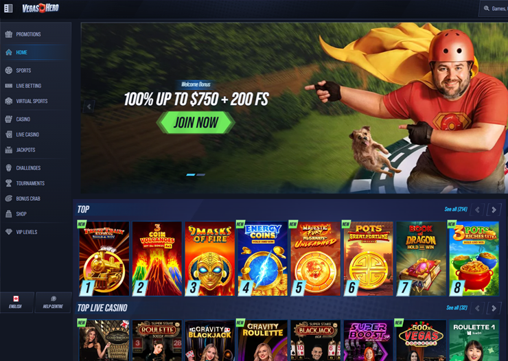 new ca casino vegashero games and welcome bonus