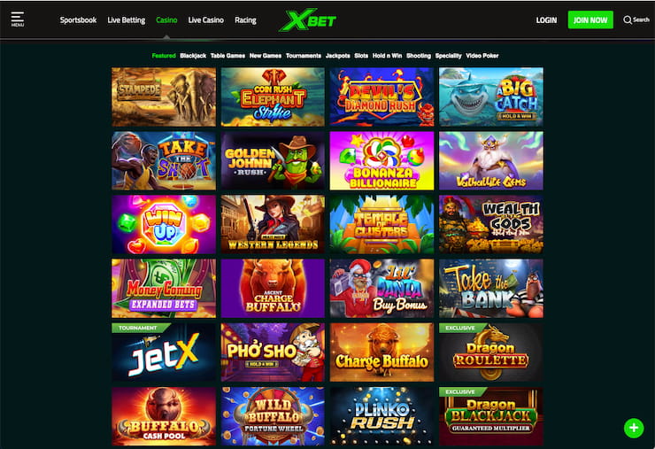 A look at Xbet's casino offering