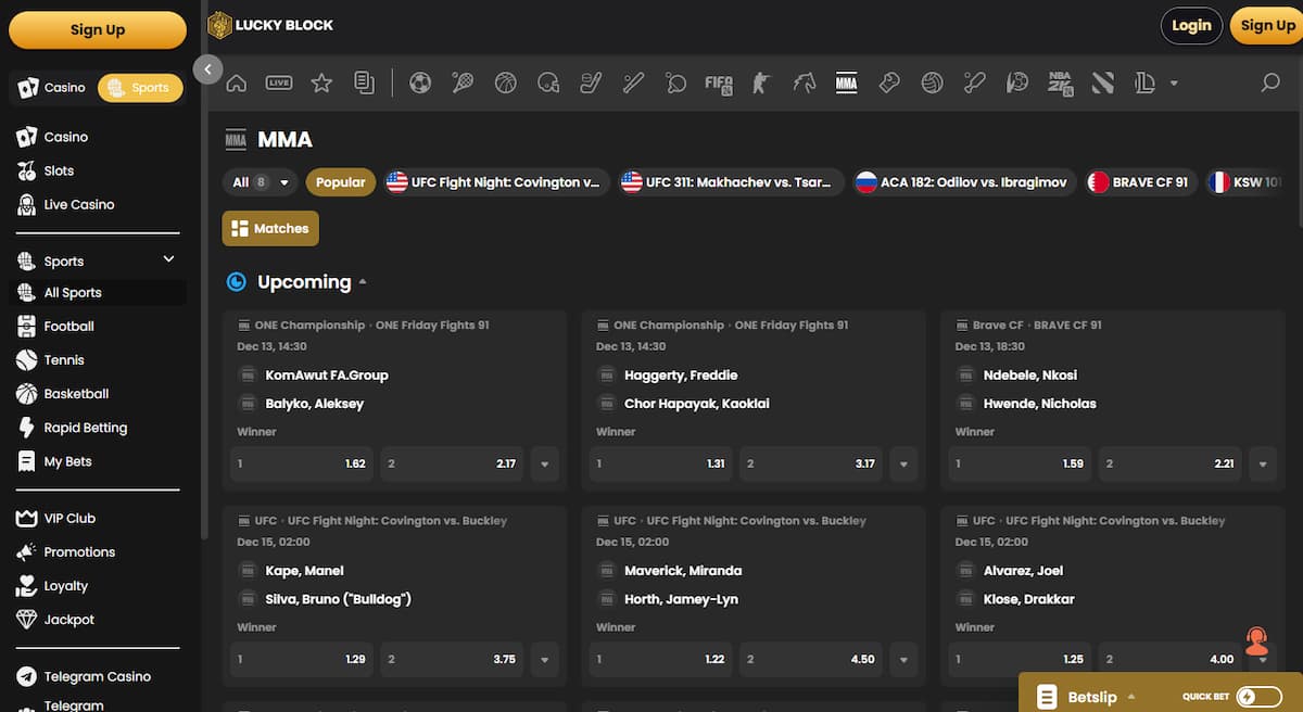 CoinPoker boxing sportsbook.