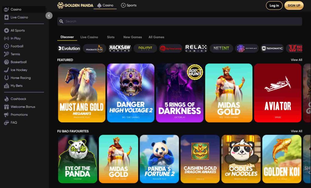 Golden Panda home page