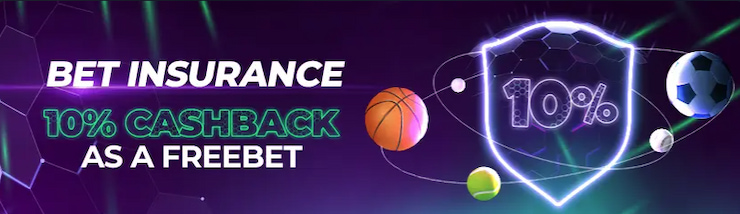 A graphic showing the sportsbook Bet Insurance promo at Jackbit Casino