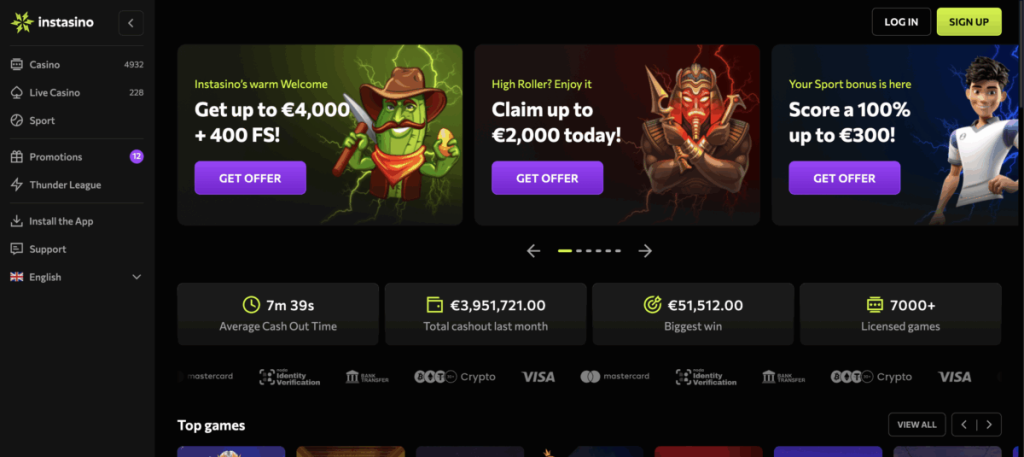 instasino beste online casino Nederland