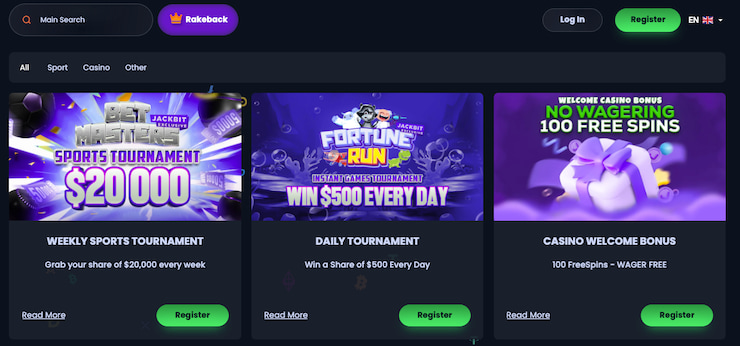 A snapshot of the jackbit casino bonuses