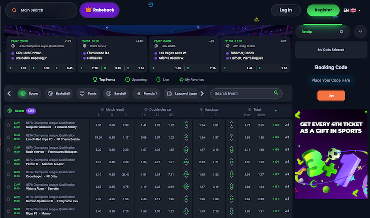 A snapshot of the Jackbit Sportsbook
