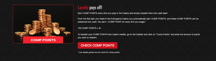 A snapshot of Everygame Bonus Codes