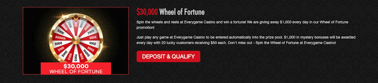 A snapshot of Everygame Bonus Codes