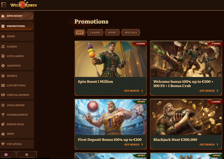 wild robin new online casino canada games