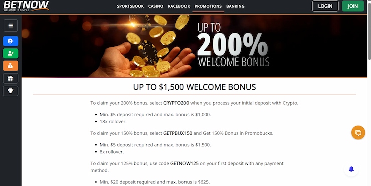 Image of the BetNow welcome bonus - a top horse racing betting site.