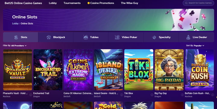 betus casino games and online slots