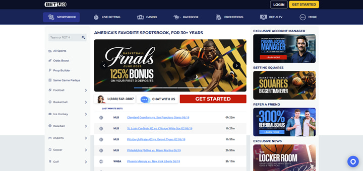 betus online sportsbook bonus and betting market