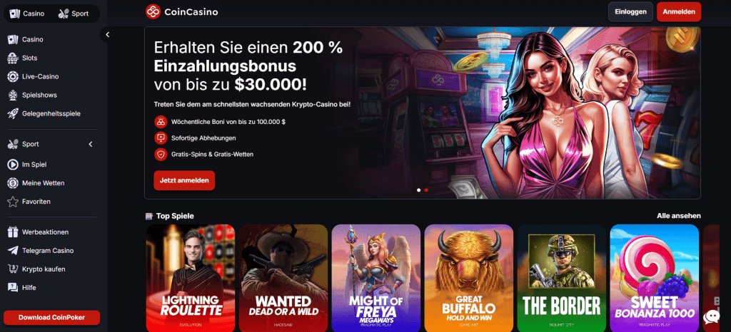 CoinCasino – Best Tron Casino Overall for 2025