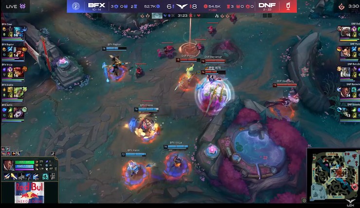 A screenshot of League of Legends gameplay, often used for esports betting with Bitcoin.
