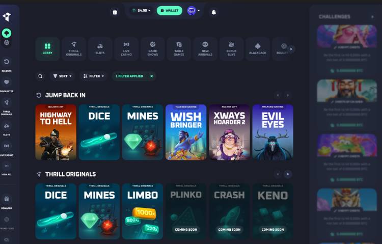 Thrill crypto casino