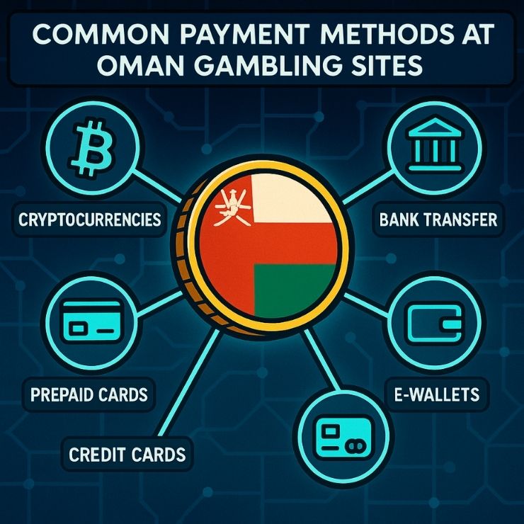 spider diagram showing popular payment methods oman gambling sites